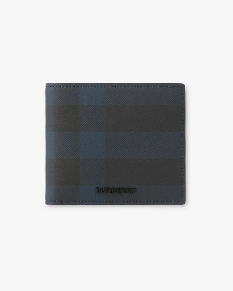 Burberry Faltbrieftasche in Check Marineblau