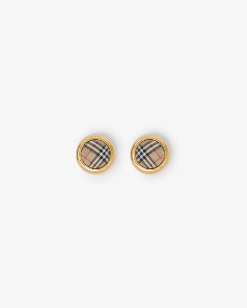 Burberry Ohrstecker mit Check Gold