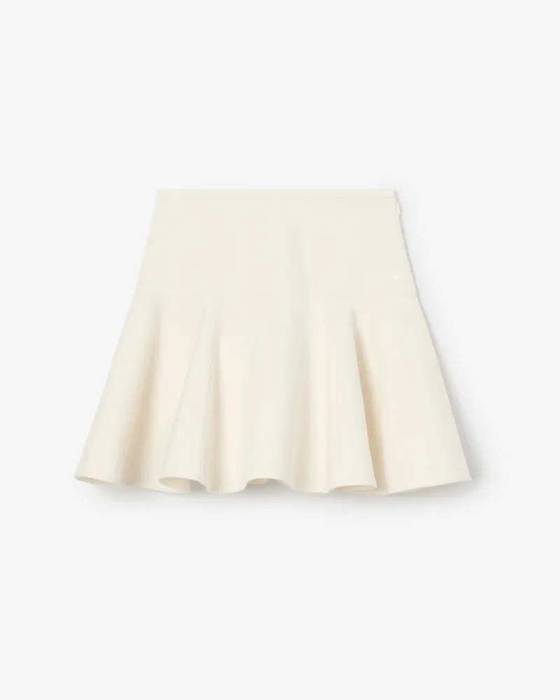 Burberry Baumwoll-Minirock in Fit-and-Flare-Silhouette , Size Tundra