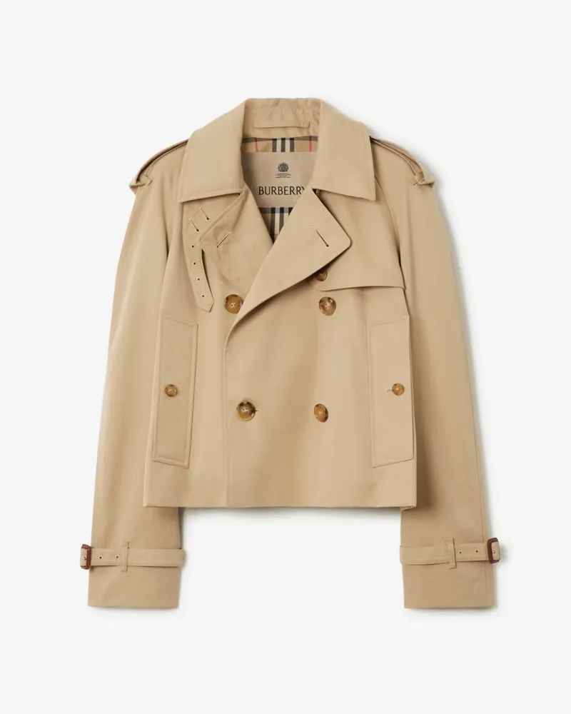 Burberry Heritage-Trenchjacke „Mayfair“ in Cropped-Passform , Size Honey