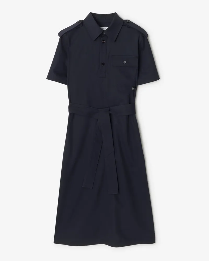 Burberry Hemdkleid aus Wolle Marineblau