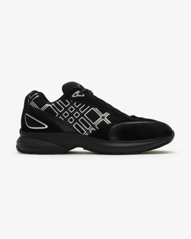 Burberry Sneaker „Eclipse“ aus Nylon, Veloursleder und Leder , Size Black