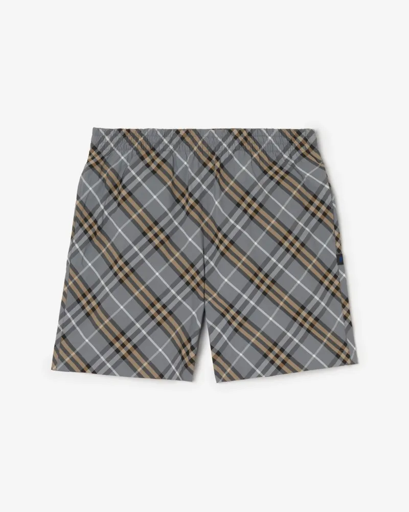 Burberry Schwimmshorts in Check , Size Wave-blau