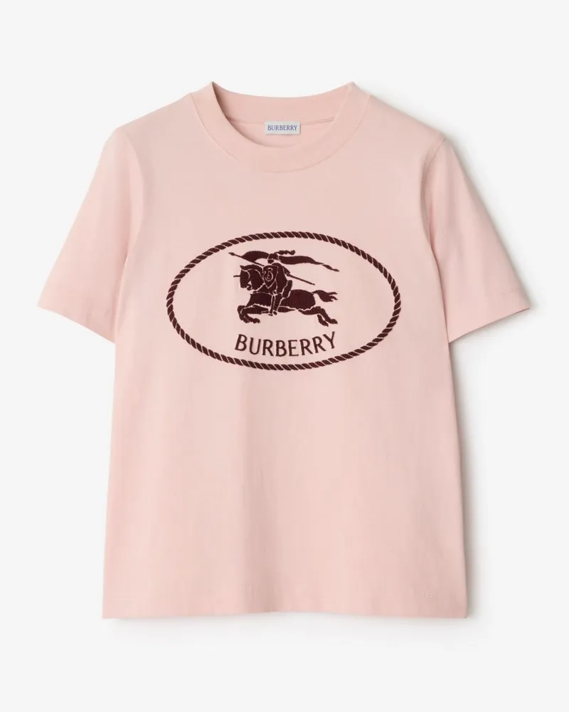 Burberry Baumwoll-T-Shirt mit Knight Stamp Bouquet