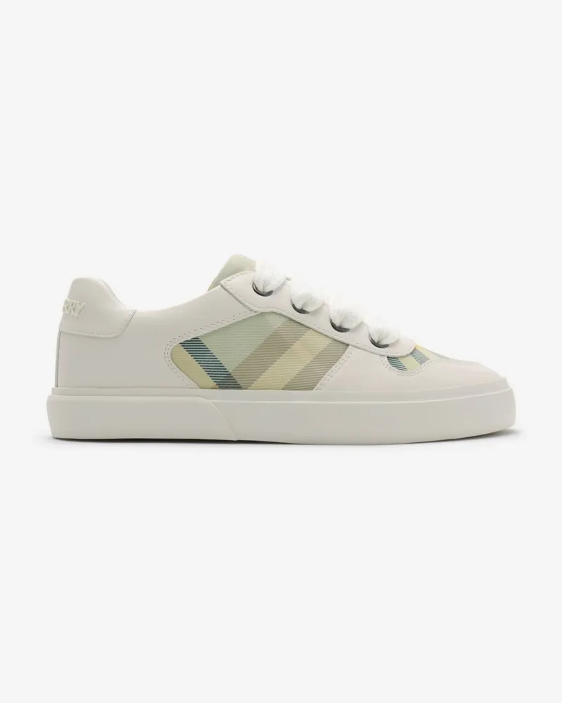 Burberry Sneaker aus Check-Gewebe und Leder Breeze