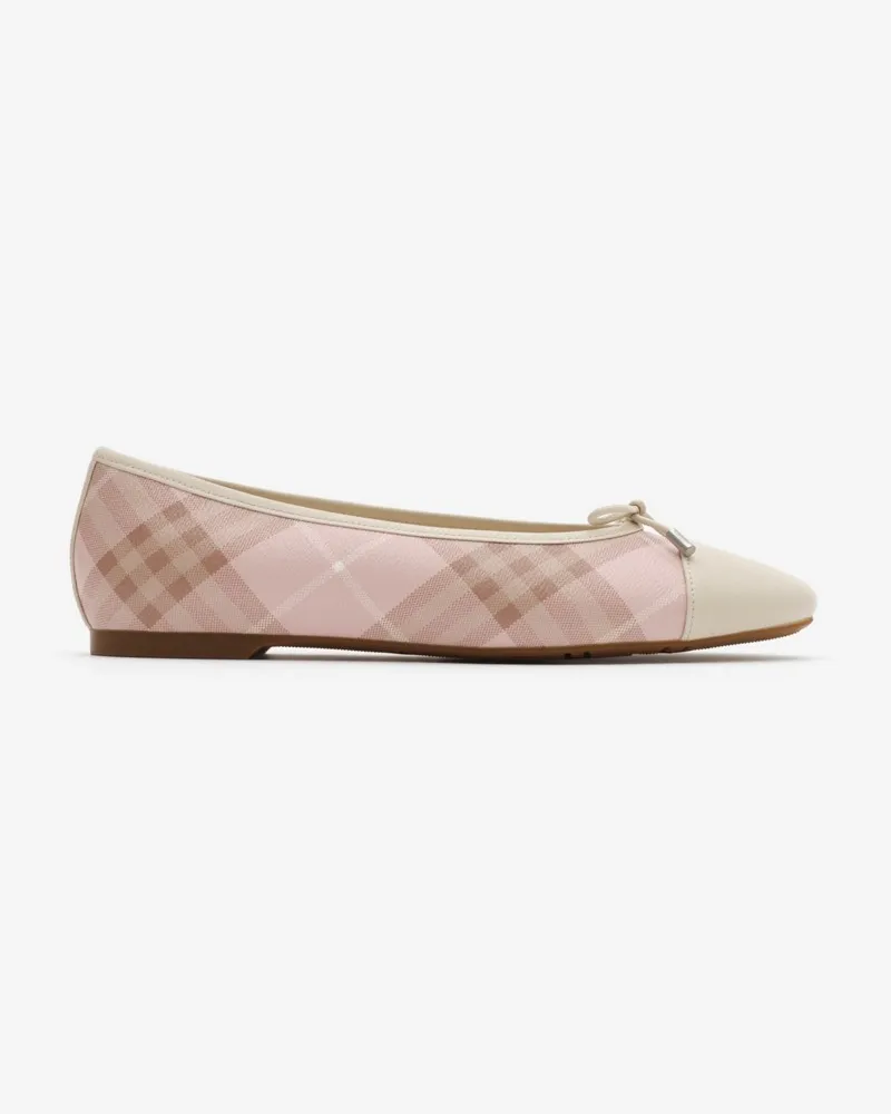 Burberry Canvas-Ballerinas „Highgate“ in Check , Size Palesugarpnkchk