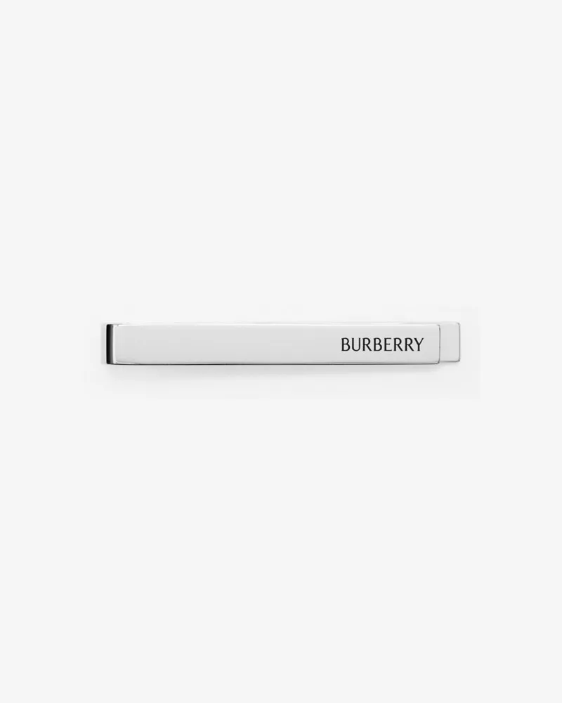 Burberry Krawattennadel mit Logo Silber