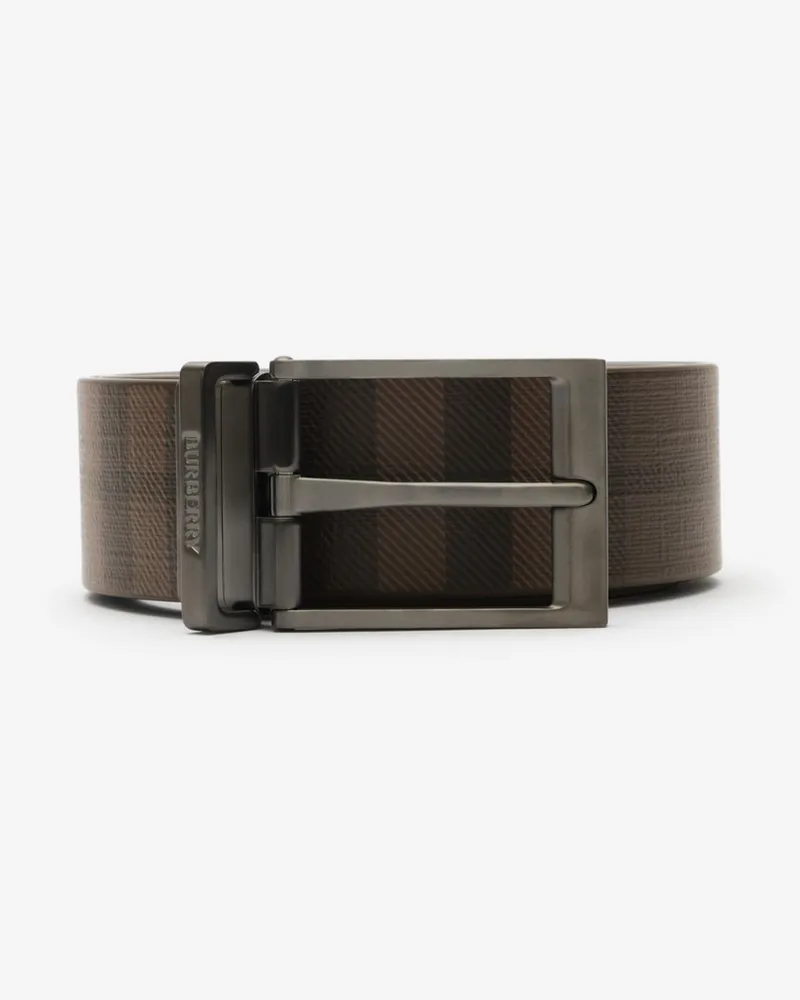 Burberry Wendbarer Gürtel mit Check , Size Dark