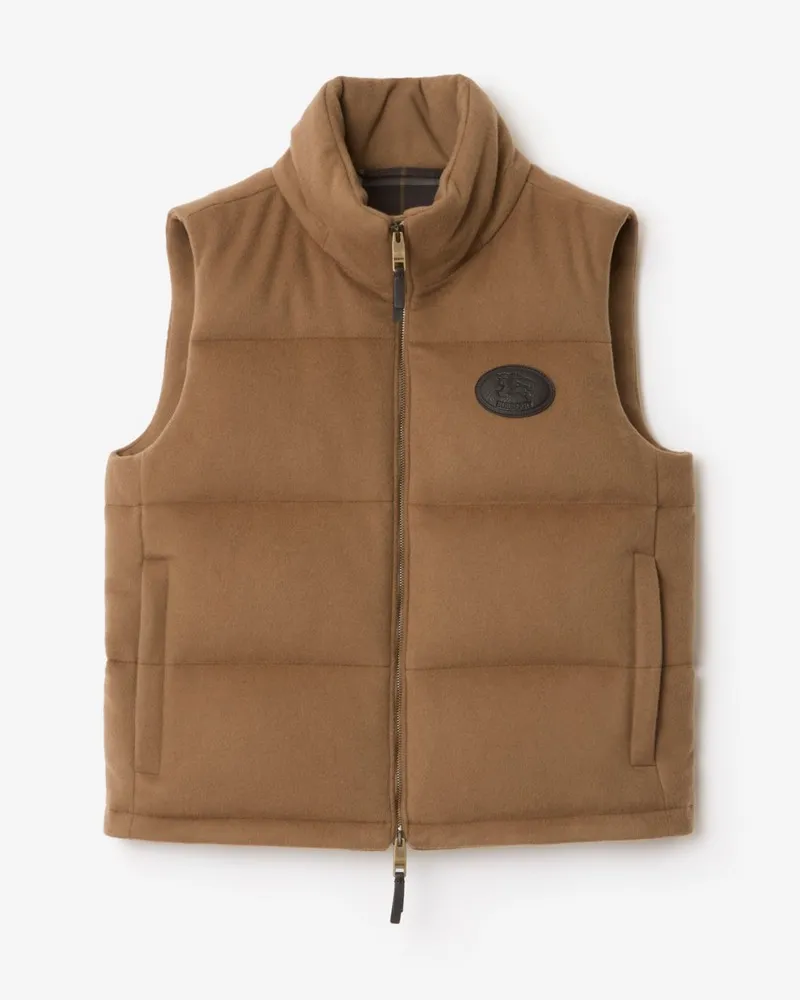 Burberry Wattierte Kaschmirweste Camel