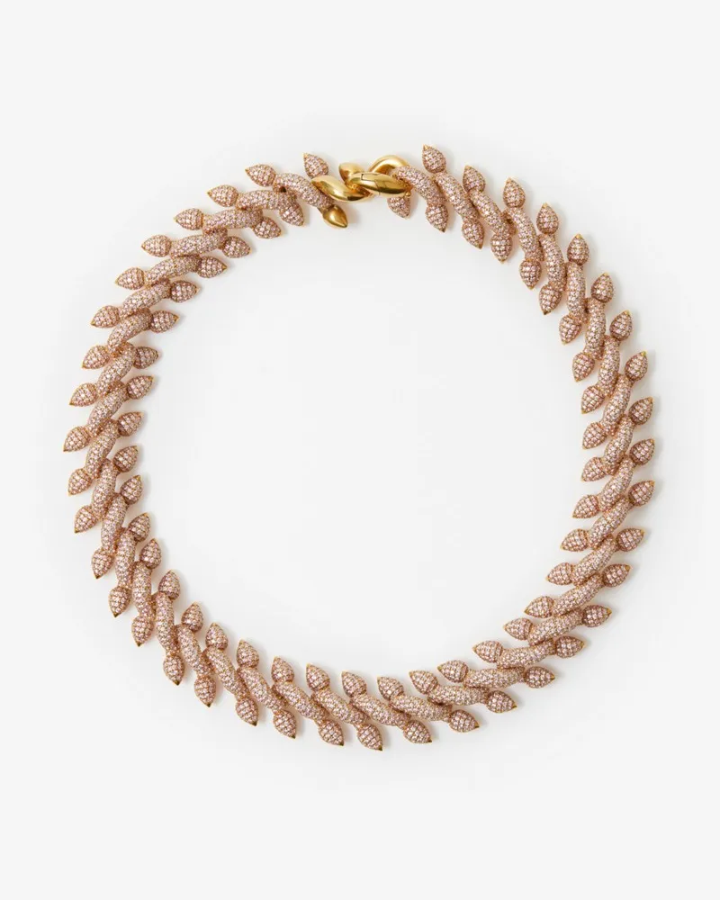 Burberry Kette „Spear“ mit Pavé-Fassung Gold