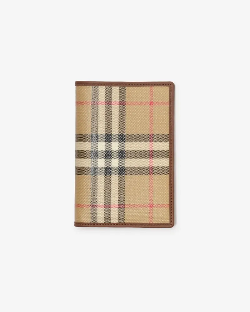 Burberry Faltbares Kartenetui in Check Vintage-beige
