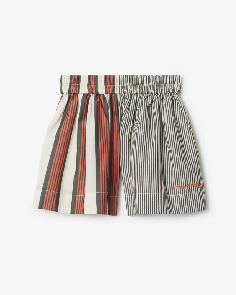 Burberry Baumwollshorts mit Streifenmuster Mehrfarbig