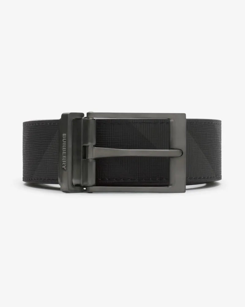 Burberry Wendbarer Gürtel mit Check , Size Charcoal-grau