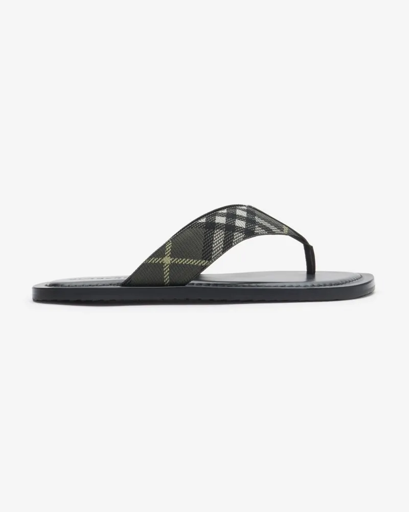 Burberry Sandalen „Pavilion“ in Check Thicket-grün