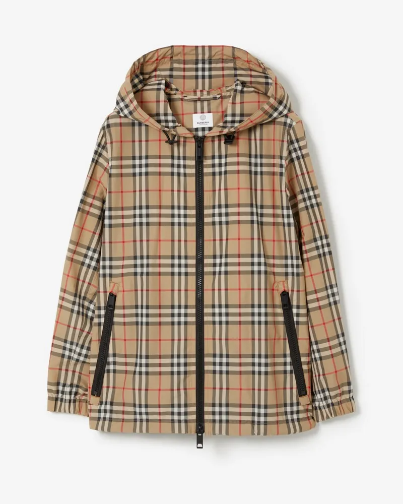Burberry Jacke in Check Vintage-beige