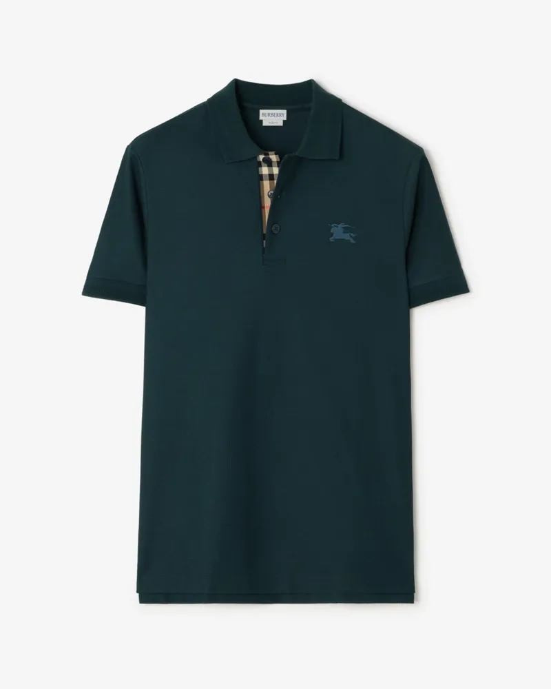 Burberry Baumwoll-Poloshirt Teal-blau