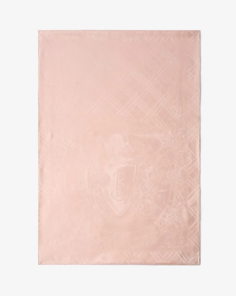 Burberry Seidenschal mit floralem Emblem Compact-rosa