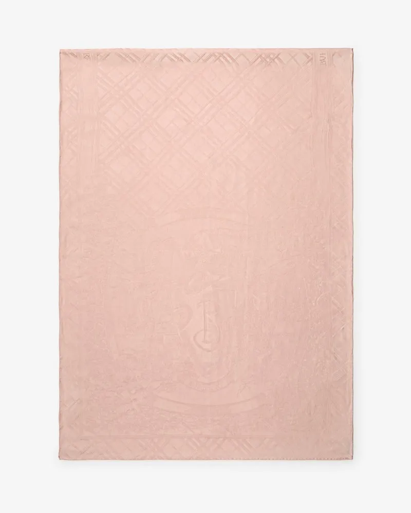 Burberry Seidenschal mit floralem Emblem Compact-rosa