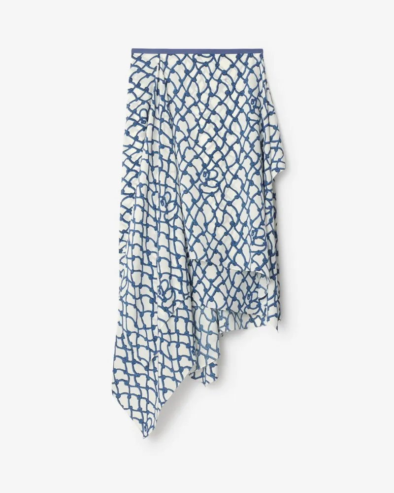 Burberry Seidenrock mit Knotenmuster Pool