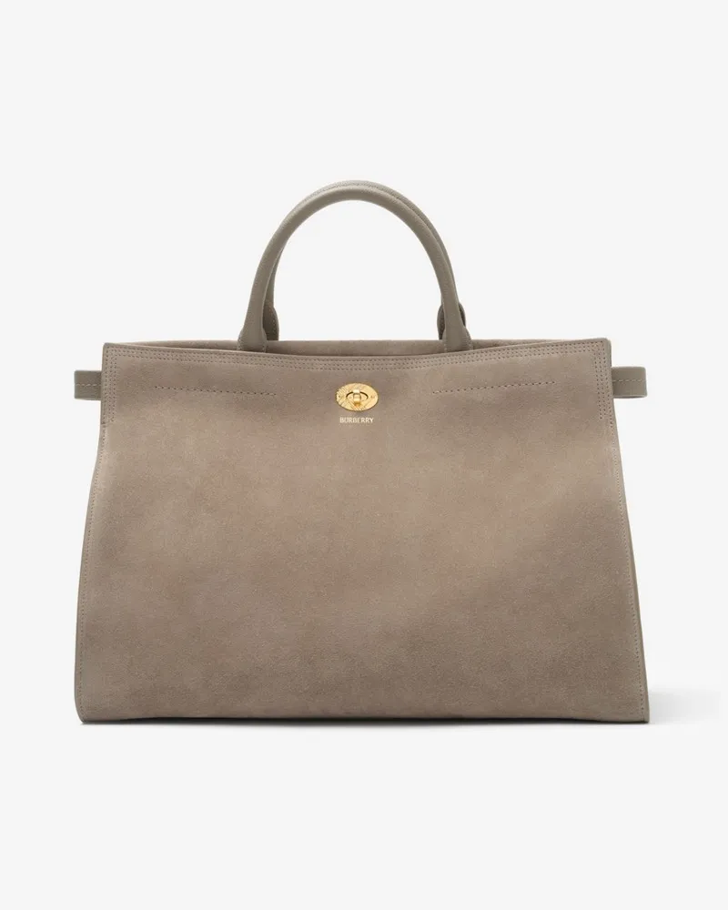Burberry Mittelgroße Henkeltasche „Cotswolds Taupe-braun
