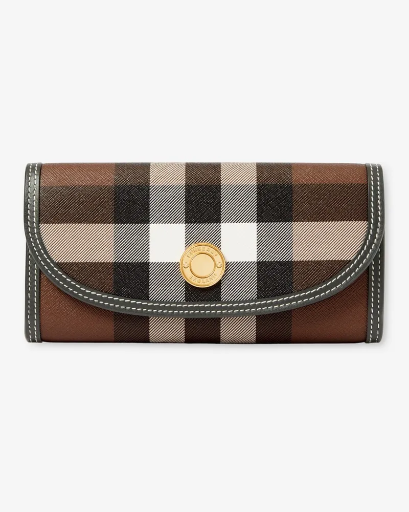 Burberry Brieftasche in Check im Kontinentalformat Dunkles