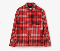 Wollflanell-Steppjacke in Check
