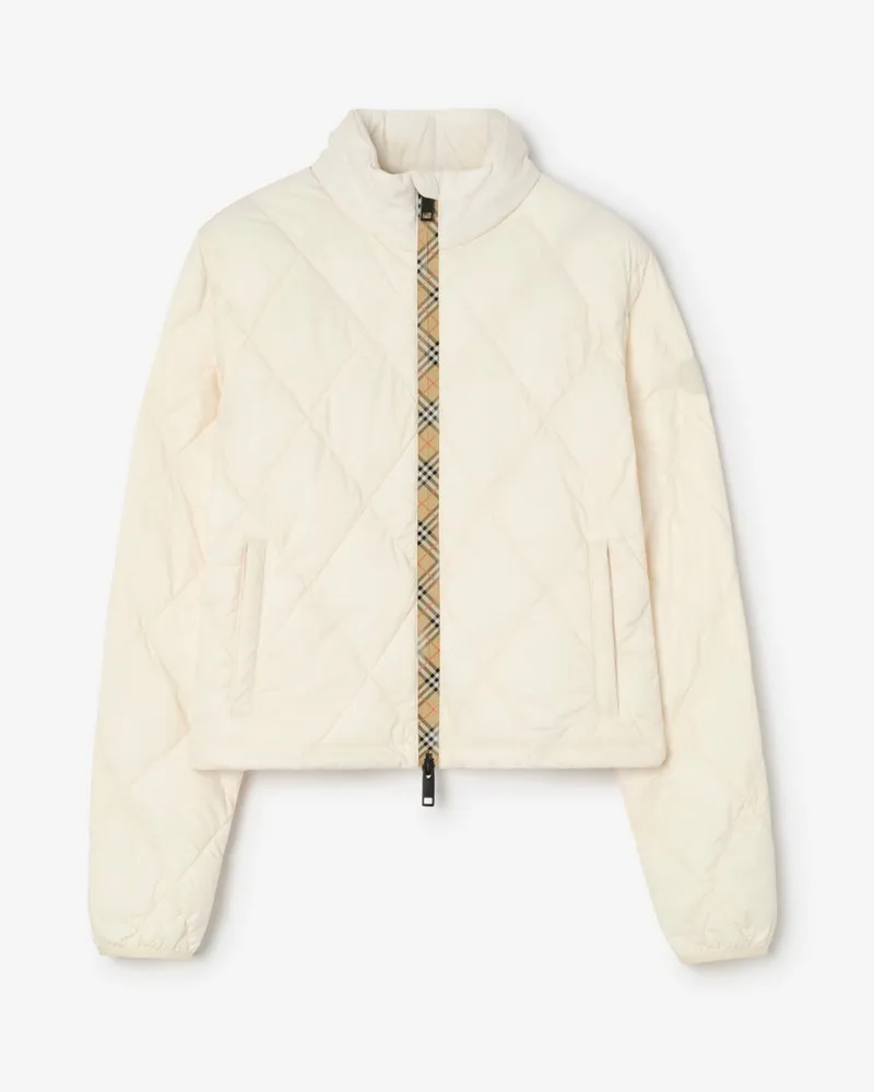 Burberry Packbare Nylonsteppjacke „Bramford Tundra-weiß