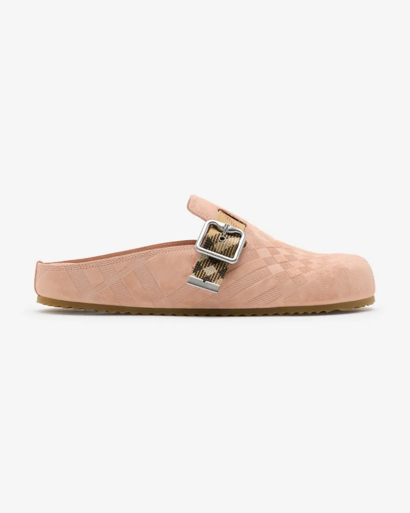 Burberry Clogs „Urchin“ aus Veloursleder mit Karomuster Flora