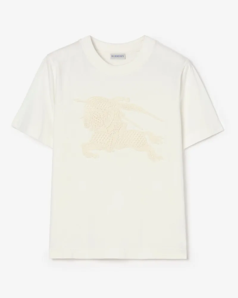 Burberry Baumwoll-T-Shirt mit EKD-Motiv , Size Chalk-weiß