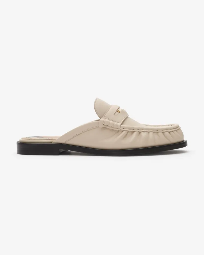 Burberry Mules „Cadet“ aus Leder , Size Nutmeg-beige