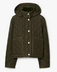 Burberry Cropped-Nylon-Steppjacke Dunkles