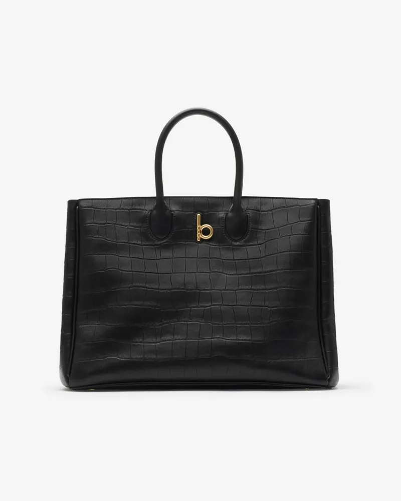 Burberry Mittelgroße Henkeltasche „Rocking Horse Schwarz