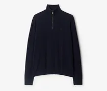 Kaschmirmischpullover mit halblangem Reißverschluss , Size