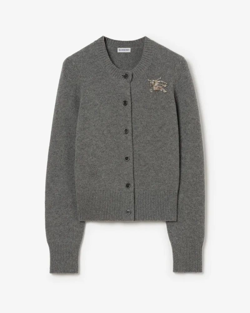 Burberry Woll-Kaschmir-Cardigan mit Rittermotiv Mid