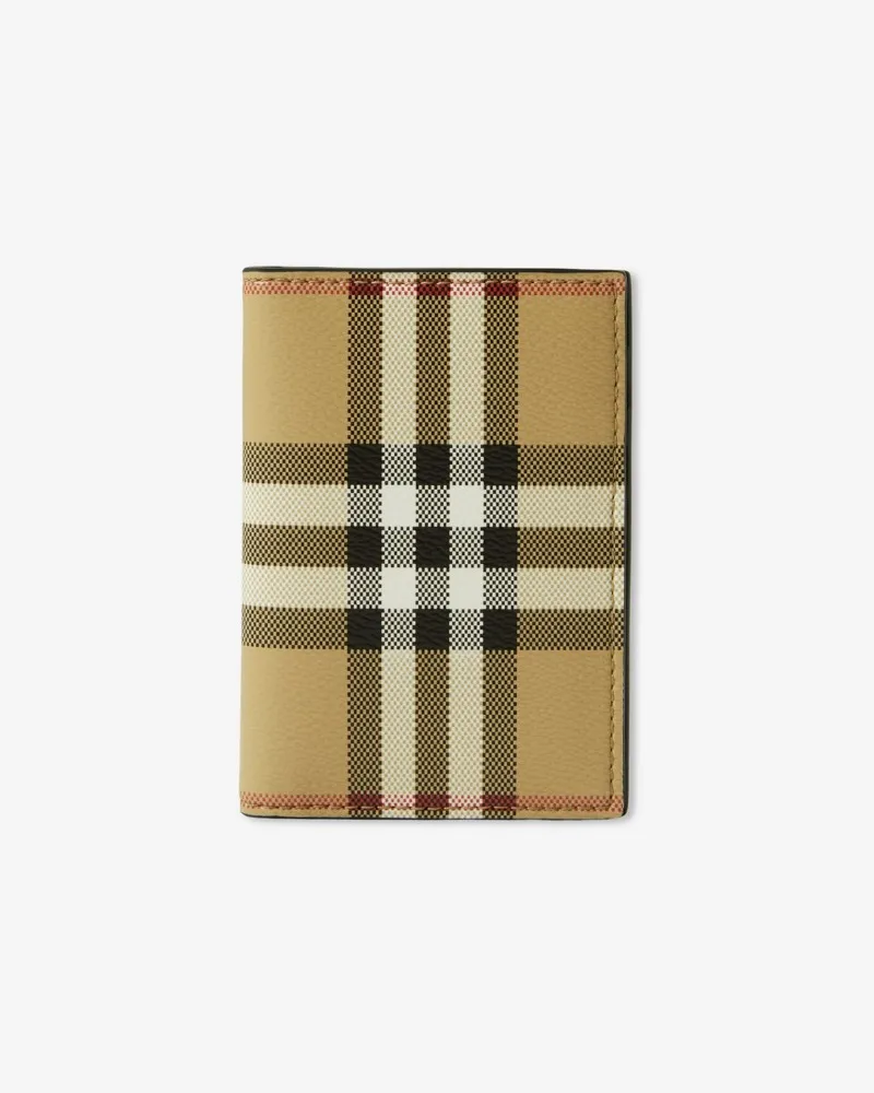 Burberry Faltbares Kartenetui in Check Vintage-beige