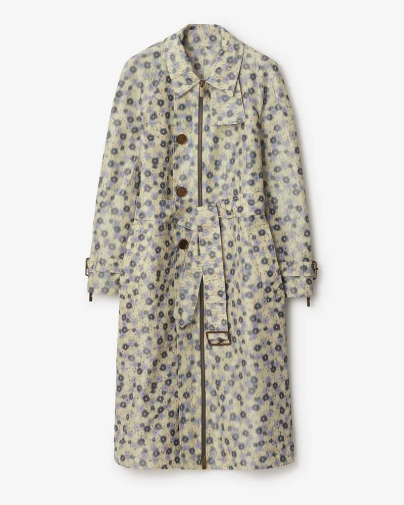Burberry Langer leichter Car Coat mit Gänseblümchen und Reißverschluss Eccles