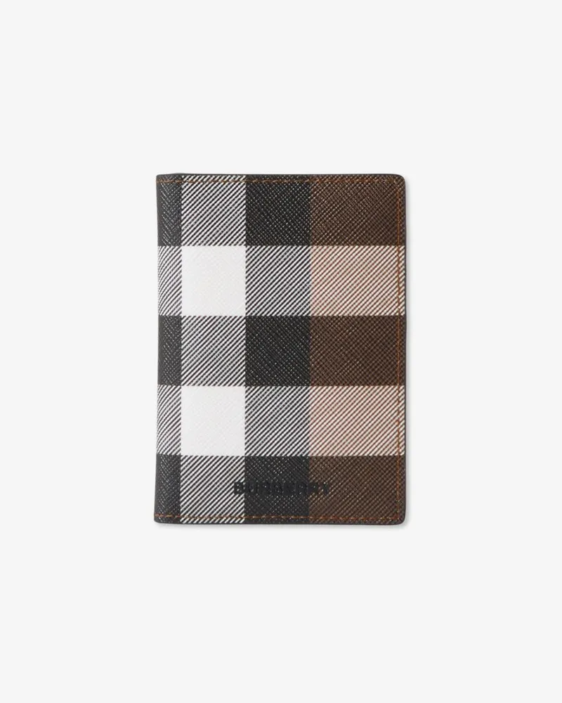 Burberry Faltbares Kartenetui in Check Dunkles