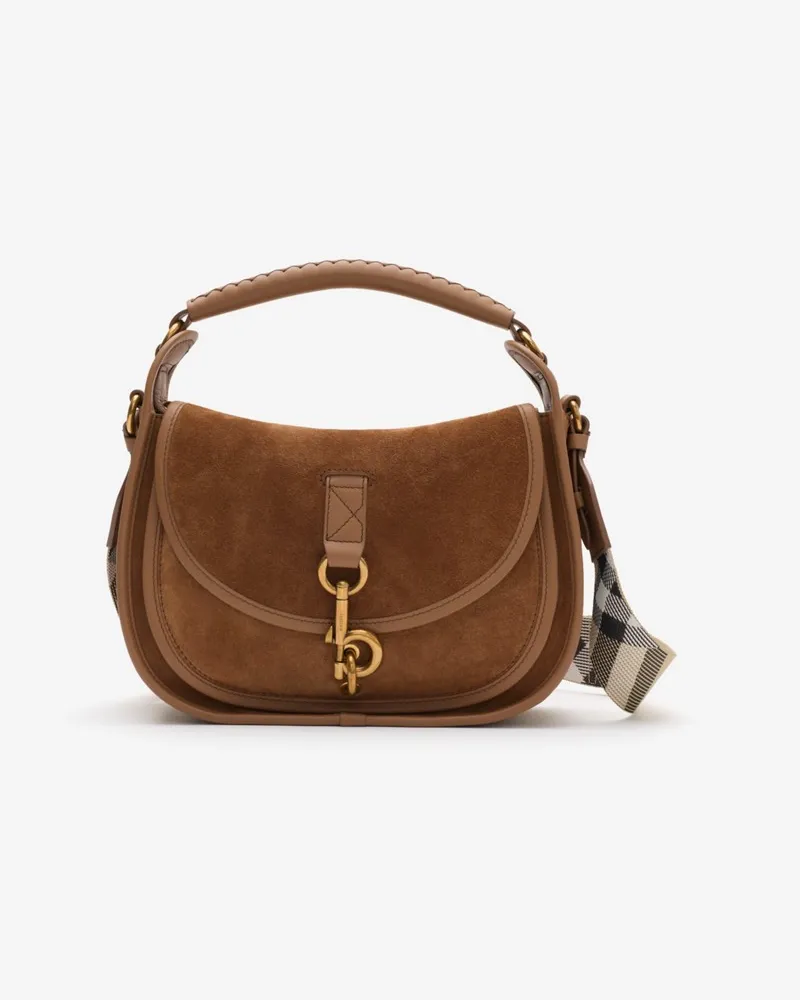 Burberry Kleine Messenger-Tasche „B Clip Hazel-braun