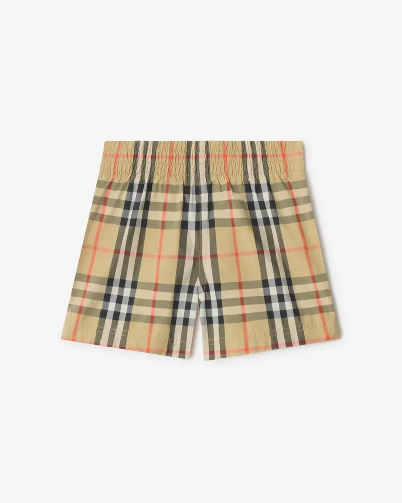 Burberry Schwimmshorts in Check , Size Sand-beige