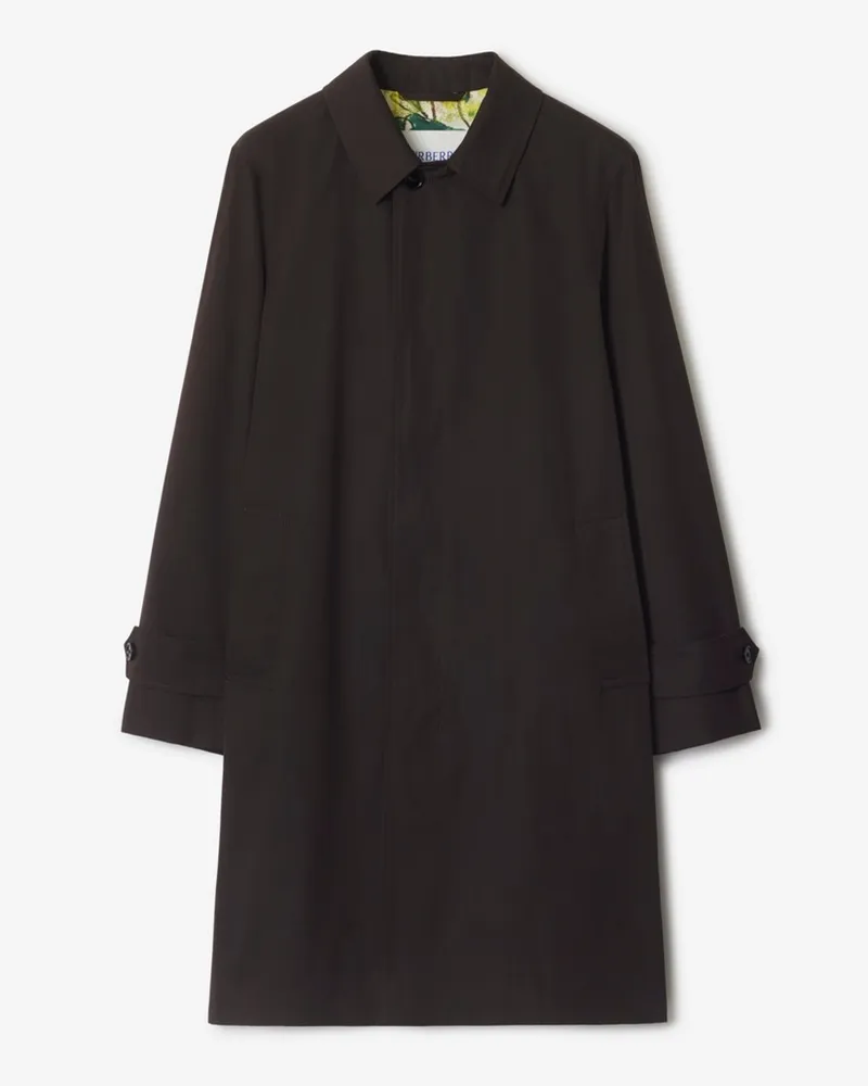 Burberry Langer Gabardine-Car Coat mit Highgrove-Motiv Cog-braun