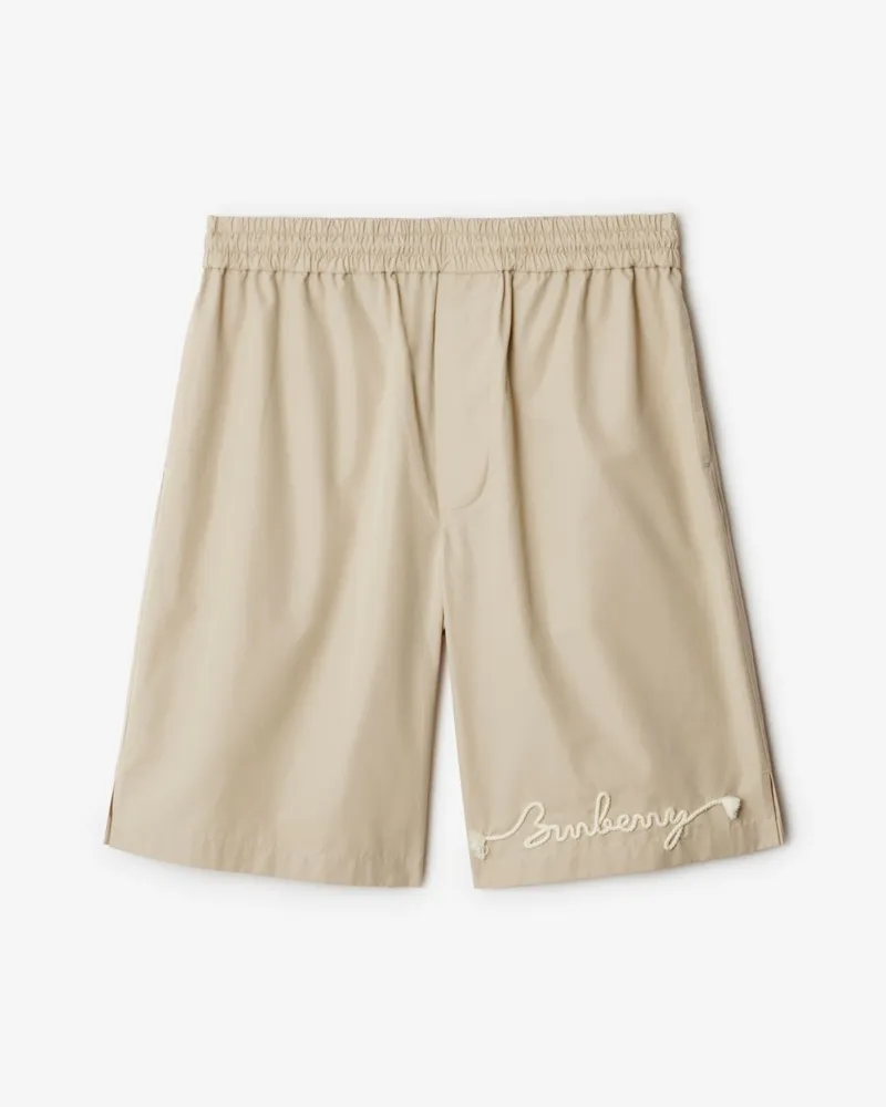 Burberry Baumwollshorts mit Logo im Knoten-Design Fossil