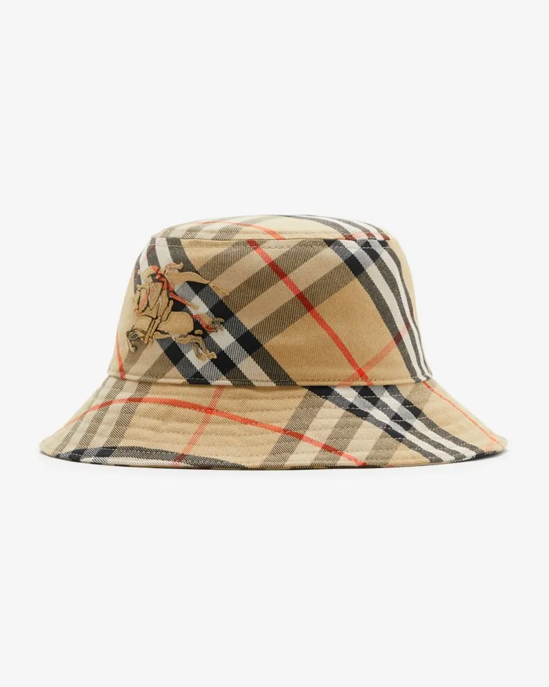Burberry Fischerhut in Check mit EKD-Motiv Sand