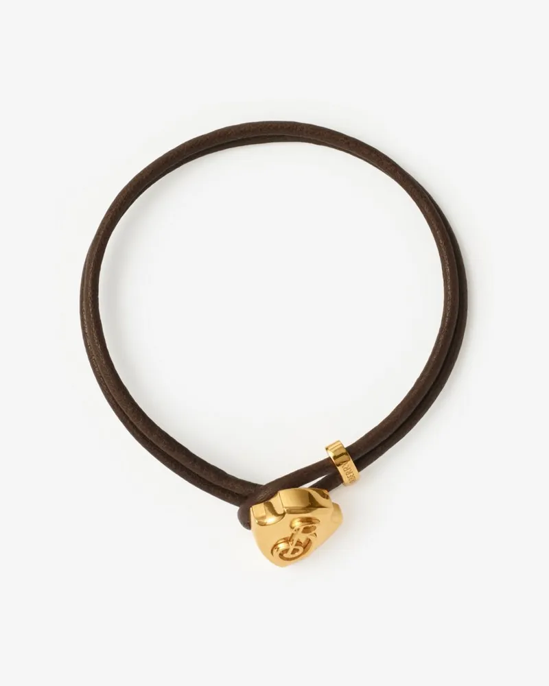 Burberry Lederarmband „B Shield Gold