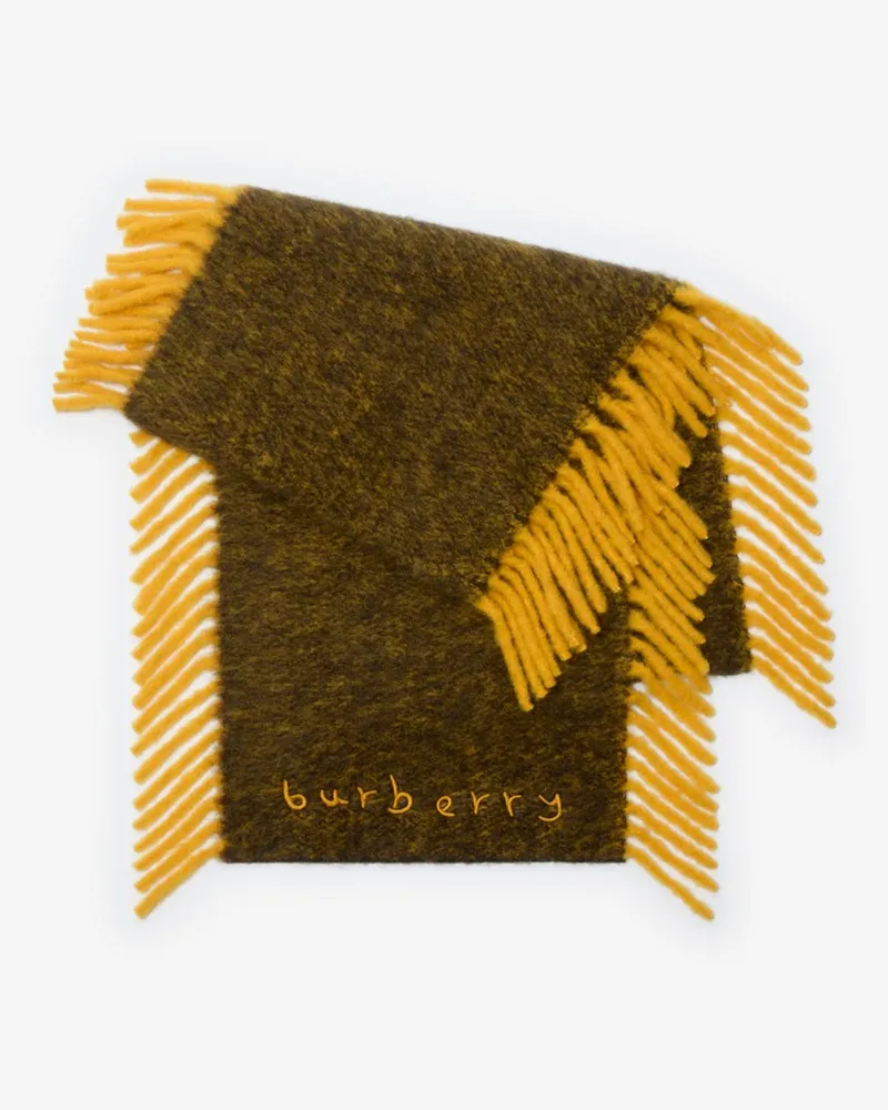 Burberry Schal „Happy“ aus Alpakawollmischung Crown-gelb