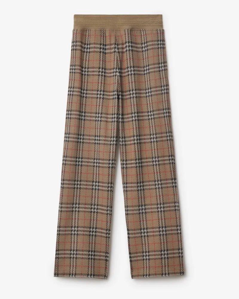 Burberry Baumwollmisch-Trainingshose in Check Nut
