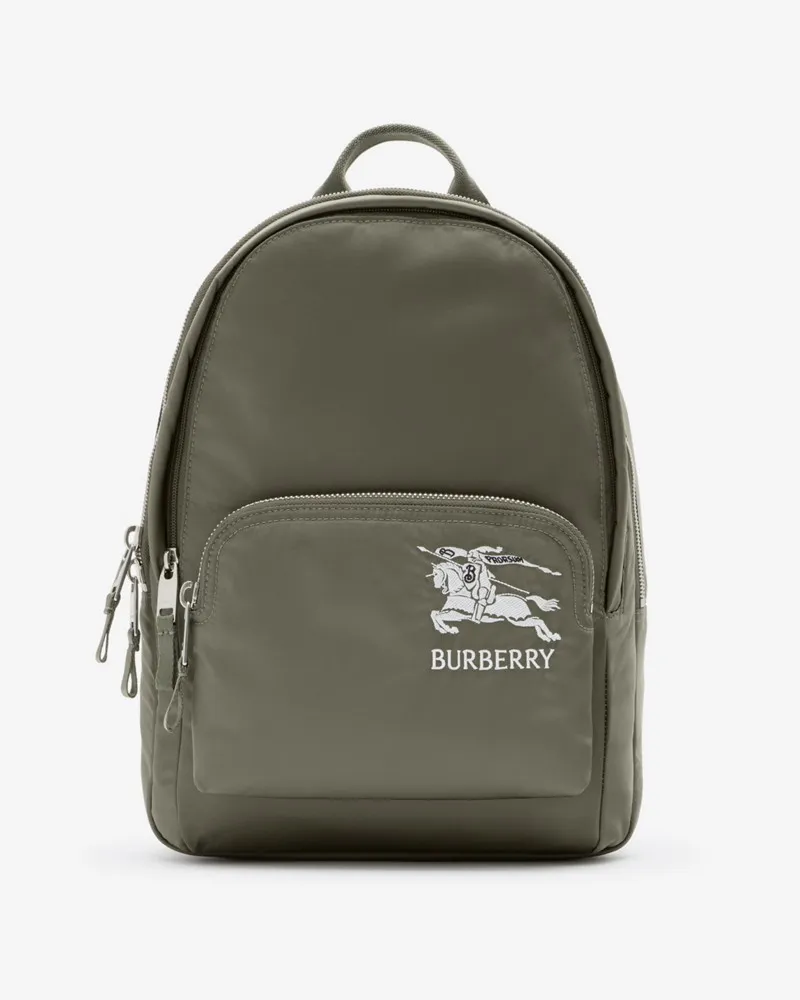 Burberry Rucksack mit Knight-Logo und Reißverschluss Dark
