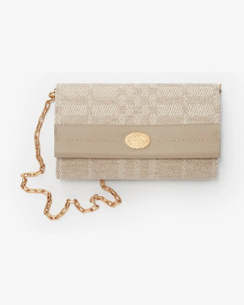 Burberry Brieftasche „Cotswolds“ mit Kettenriemen Naturbeige