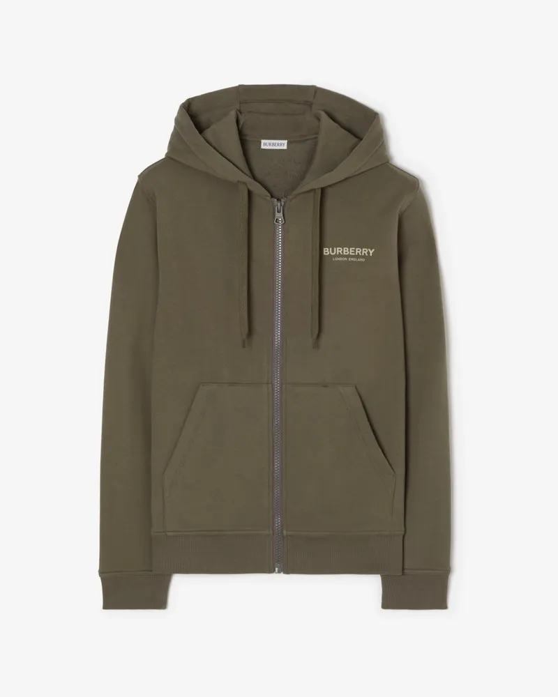 Burberry Baumwoll-Kapuzenpullover , Size Olive-green