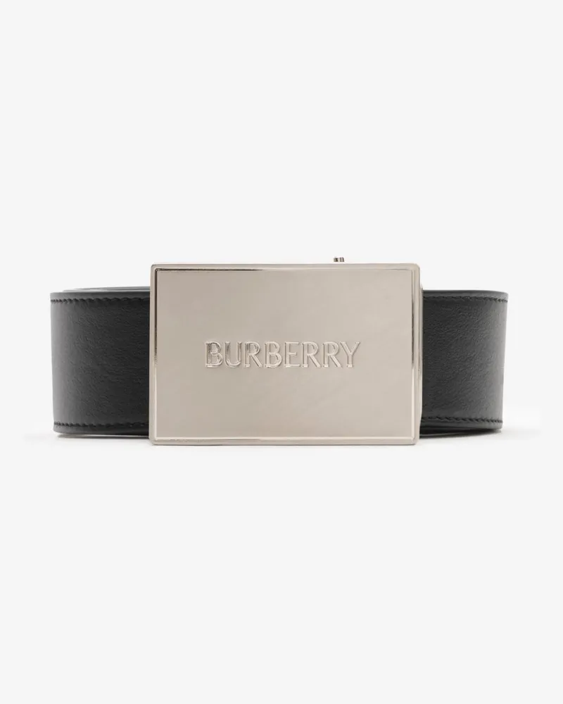 Burberry Wendbarer Ledergürtel mit Logoschnalle , Size Black