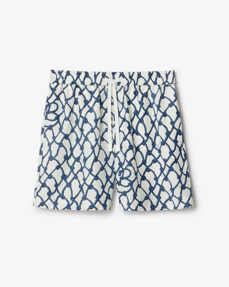 Burberry Seidenshorts mit Knotenmuster Pool